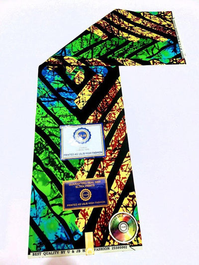 tissu wax multicolore -  vente au mètre 